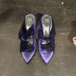 Women's Purple Velvet Heels